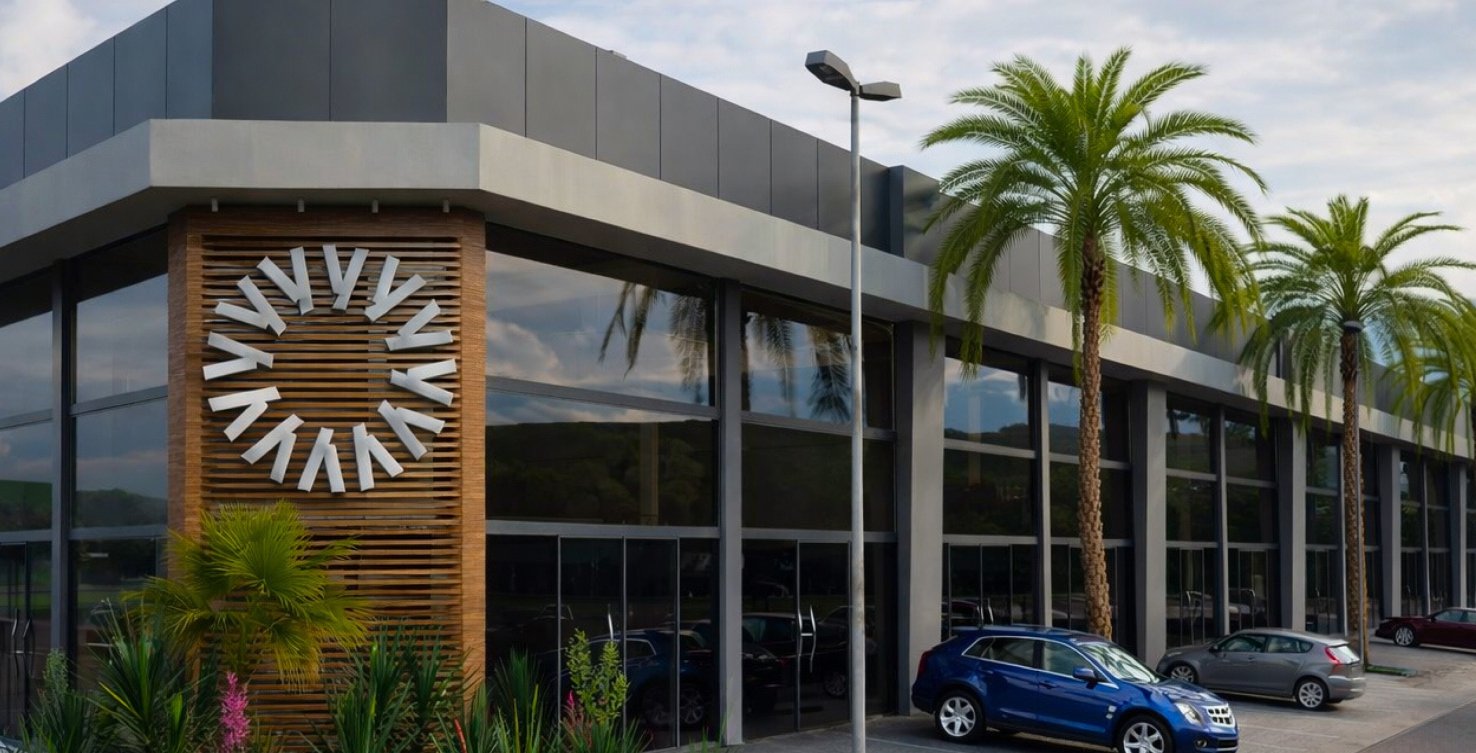 Fachada em ACM instalada pela Nova Comunicação Visual
